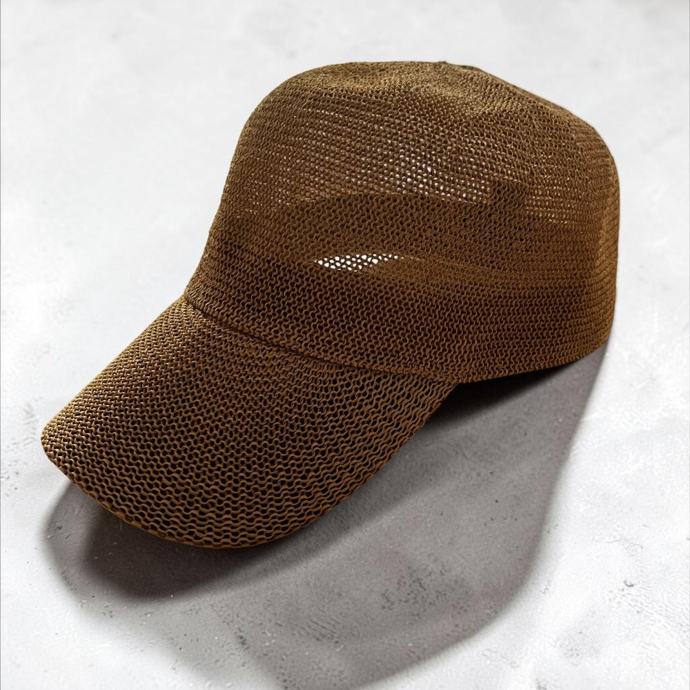 Wyeth Paula Mesh Cap Camel Women's Tan Baseball Dad Hat Packable Travel Beach